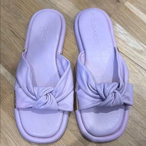 Coach Women's Light Purple Slide Sandals